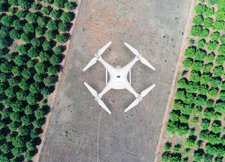 Drone used for photogrammetry survey of highway corridors