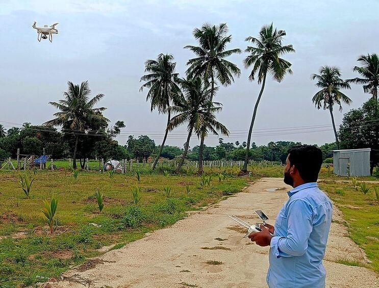 Drone photogrammetry survey mission